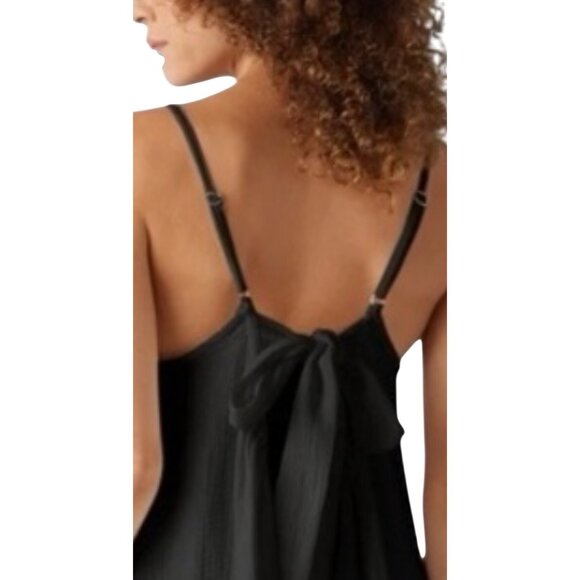 NWT SOL ANGELES GAUZY MAXI DRESS WITH TIE BACK BLACK SIZE M/L - Picture 6 of 9